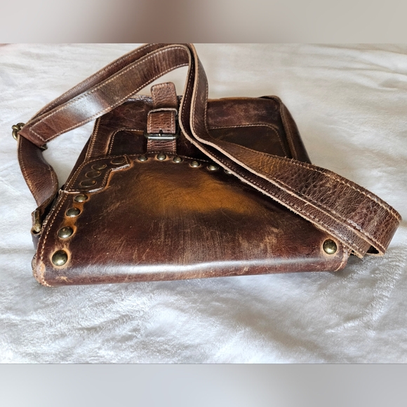 BED|STU RARE CROSSBODY LEATHER HANDBAG RUSTIC BROWN STUDDED SUMMERLAND LIKE NEW - Picture 6 of 16